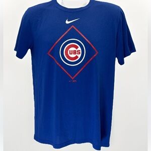 Chicago Cubs MLB Baseball Men's Nike Dri-Fit Royal Blue Crew Neck T-Shirt Sz: S